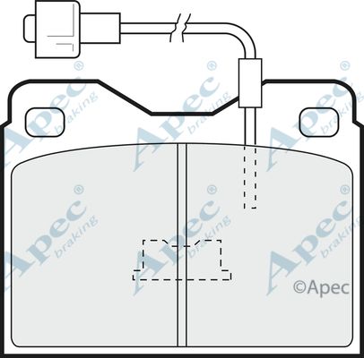 APEC BRAKING Комплект тормозных колодок, дисковый тормоз PAD271